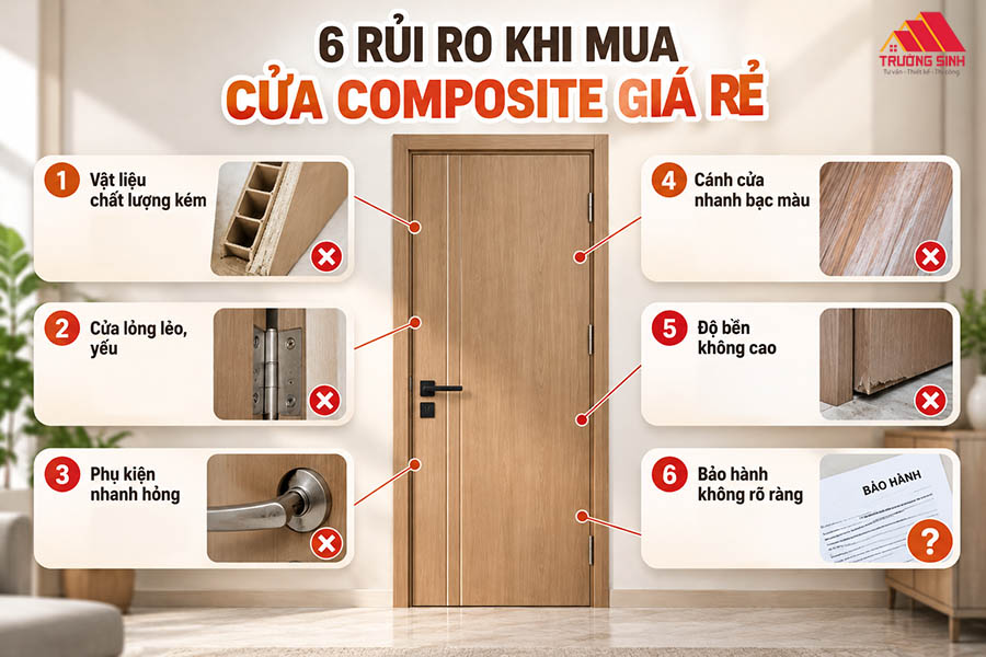 Những rủi ro khi mua cửa Composite giá rẻ